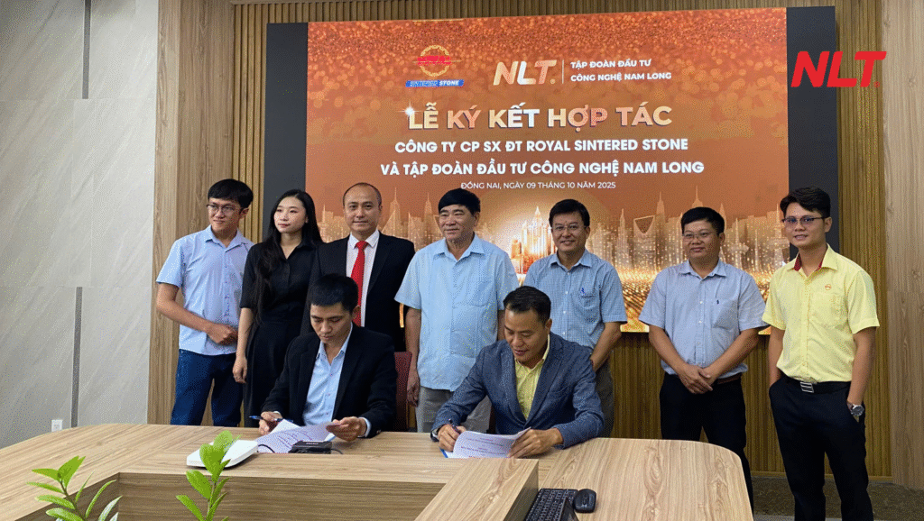 NLT Group ký kết hợp tác chiến lược cùng Royal Sintered Stone Buổi lễ ký kết diễn ra trong không khí trang trọng, khẳng định định hướng phát triển dài hạn
