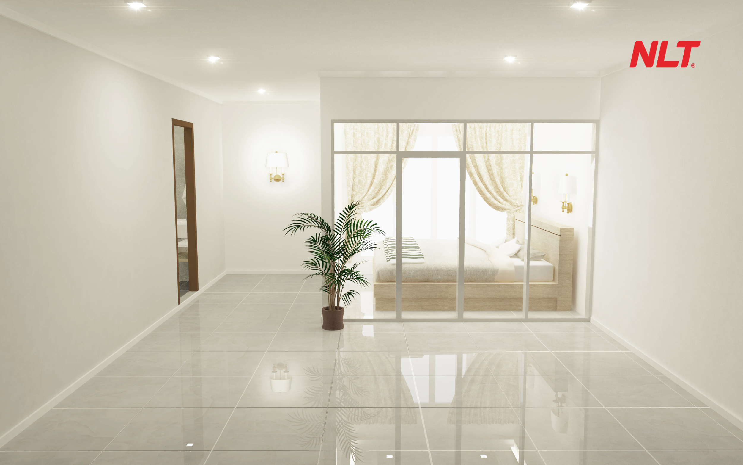 Gạch Granite Phòng ngủ granite satin tông ấm mang cảm giác thư giãn, ít phản xạ gắt